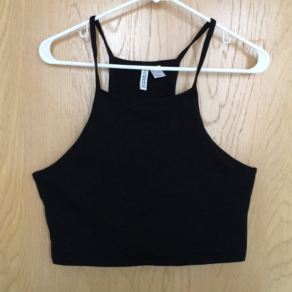 Basic black H&M crop top